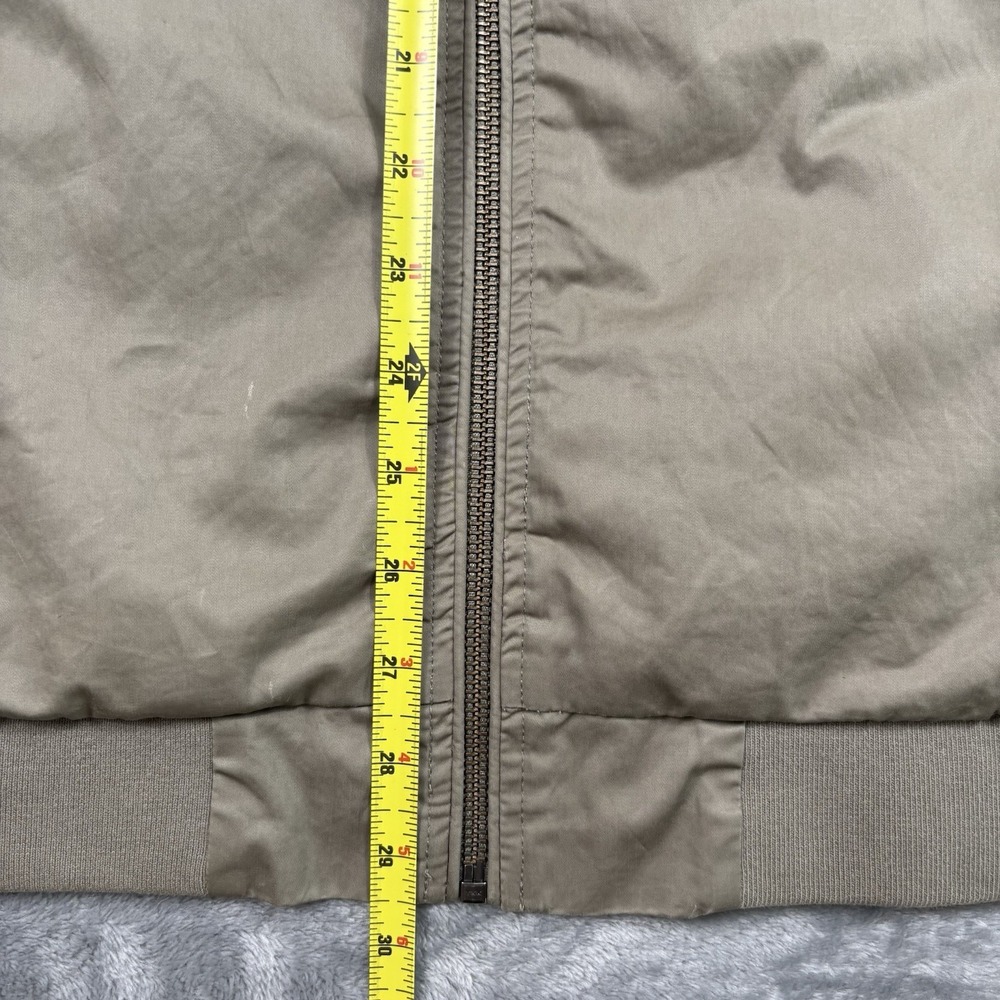 Marine Layer Men's XL Rossland Dry Wax Canvas Bomber Jacket Olive Green EUC - Picture 5 of 6